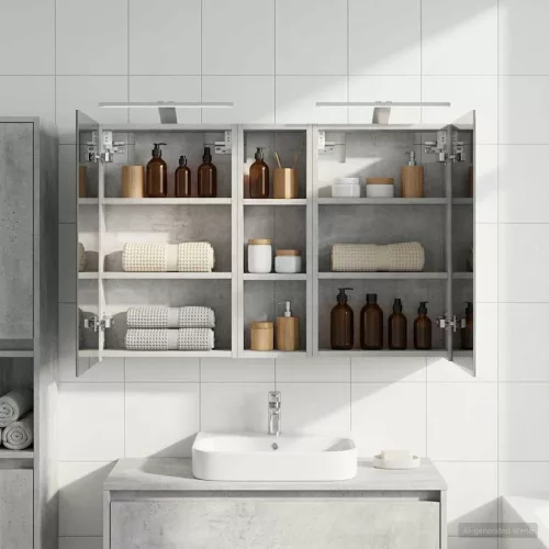  Fürdőszobai Szekrény Szett 3 pcs 100 x 10,5 x 60,5 cm Faanyag