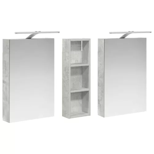  Fürdőszobai Szekrény Szett 3 pcs 100 x 10,5 x 60,5 cm Faanyag