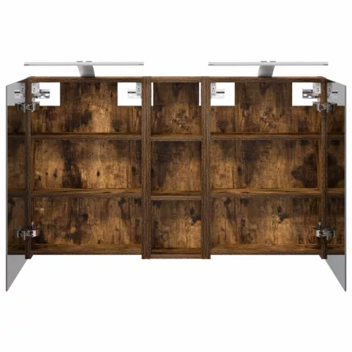  Fürdőszobai Szekrény Szett 3 pcs 100 x 10,5 x 60,5 cm Faanyag