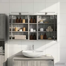    Fürdőszobai Szekrény Szett 3 pcs 100 x 10,5 x 60,5 cm Faanyag