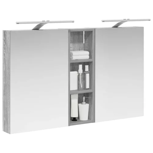  Fürdőszobai Szekrény Szett 3 pcs 100 x 10,5 x 60,5 cm Faanyag