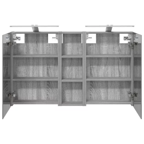  Fürdőszobai Szekrény Szett 3 pcs 100 x 10,5 x 60,5 cm Faanyag