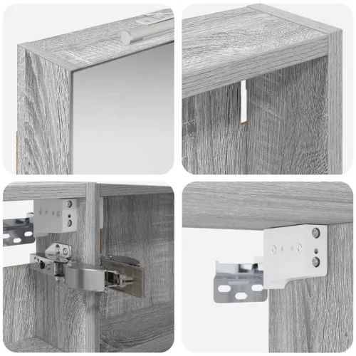  Fürdőszobai Szekrény Szett 3 pcs 100 x 10,5 x 60,5 cm Faanyag