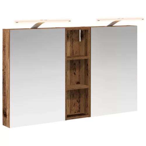  Fürdőszobai Szekrény Szett 3 pcs 100 x 10,5 x 60,5 cm Faanyag