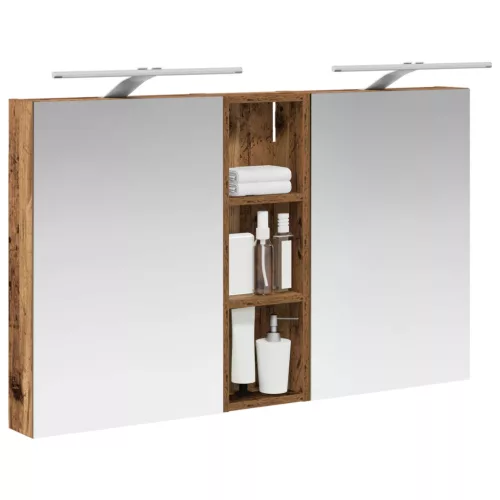  Fürdőszobai Szekrény Szett 3 pcs 100 x 10,5 x 60,5 cm Faanyag