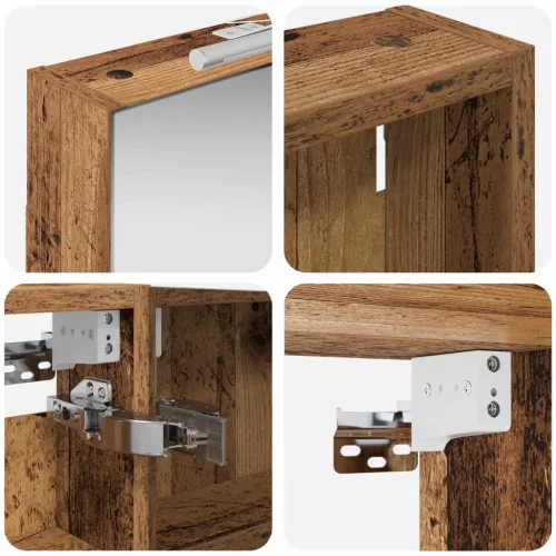  Fürdőszobai Szekrény Szett 3 pcs 100 x 10,5 x 60,5 cm Faanyag