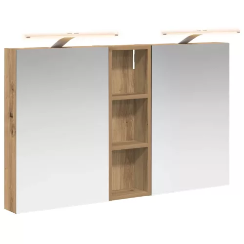  Fürdőszobai Szekrény Szett 3 pcs 100 x 10,5 x 60,5 cm Faanyag