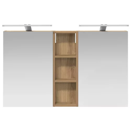  Fürdőszobai Szekrény Szett 3 pcs 100 x 10,5 x 60,5 cm Faanyag