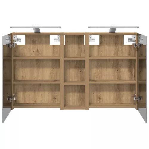  Fürdőszobai Szekrény Szett 3 pcs 100 x 10,5 x 60,5 cm Faanyag