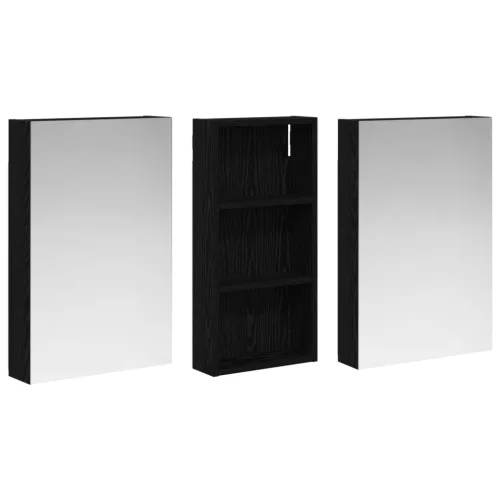  Fürdőszobai Szekrény Szett 3 pcs 110 x 10,5 x 60,5 cm Faanyag