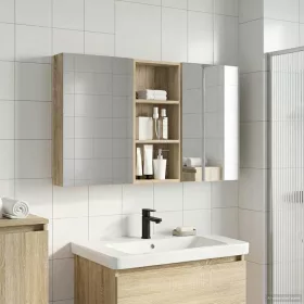    Fürdőszobai Szekrény Szett 3 pcs 110 x 10,5 x 60,5 cm Faanyag