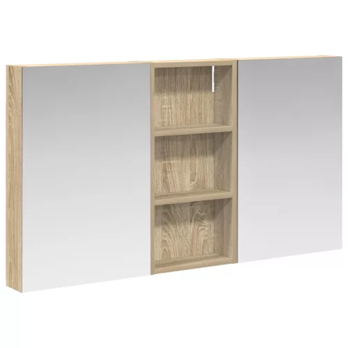  Fürdőszobai Szekrény Szett 3 pcs 110 x 10,5 x 60,5 cm Faanyag