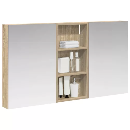  Fürdőszobai Szekrény Szett 3 pcs 110 x 10,5 x 60,5 cm Faanyag