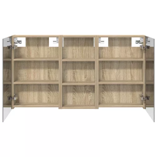  Fürdőszobai Szekrény Szett 3 pcs 110 x 10,5 x 60,5 cm Faanyag