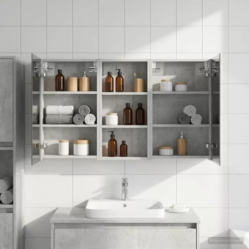  Fürdőszobai Szekrény Szett 3 pcs 110 x 10,5 x 60,5 cm Faanyag