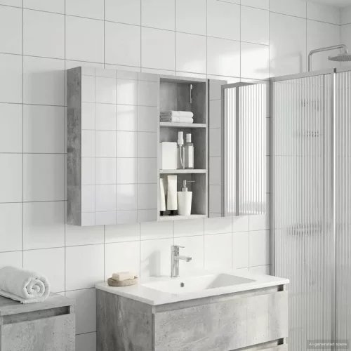  Fürdőszobai Szekrény Szett 3 pcs 110 x 10,5 x 60,5 cm Faanyag