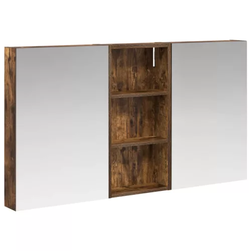  Fürdőszobai Szekrény Szett 3 pcs 110 x 10,5 x 60,5 cm Faanyag