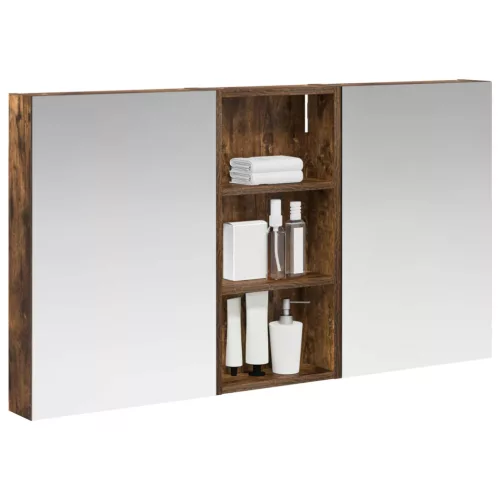  Fürdőszobai Szekrény Szett 3 pcs 110 x 10,5 x 60,5 cm Faanyag