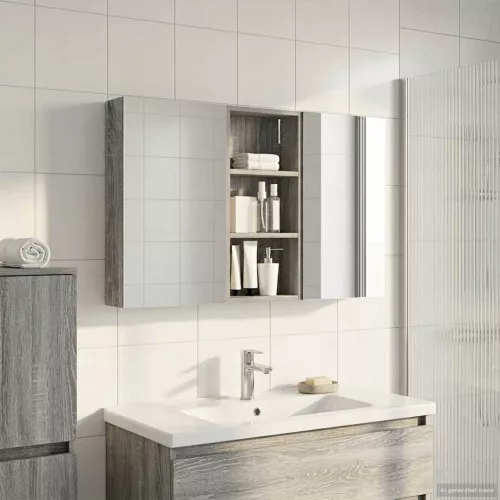  Fürdőszobai Szekrény Szett 3 pcs 110 x 10,5 x 60,5 cm Faanyag