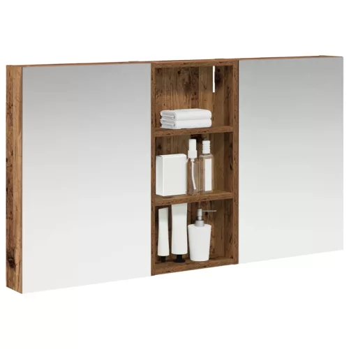  Fürdőszobai Szekrény Szett 3 pcs 110 x 10,5 x 60,5 cm Faanyag