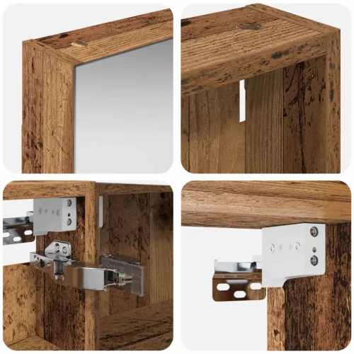  Fürdőszobai Szekrény Szett 3 pcs 110 x 10,5 x 60,5 cm Faanyag