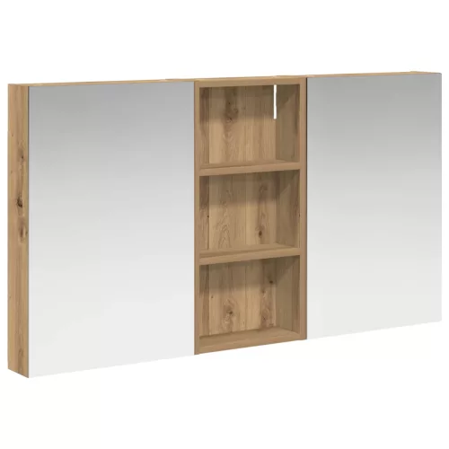  Fürdőszobai Szekrény Szett 3 pcs 110 x 10,5 x 60,5 cm Faanyag