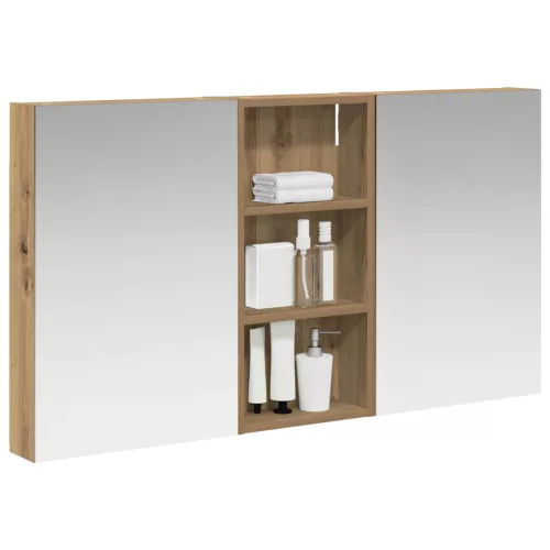  Fürdőszobai Szekrény Szett 3 pcs 110 x 10,5 x 60,5 cm Faanyag