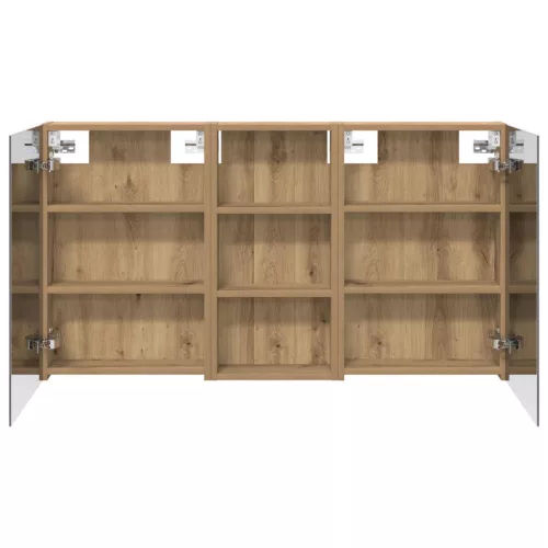  Fürdőszobai Szekrény Szett 3 pcs 110 x 10,5 x 60,5 cm Faanyag