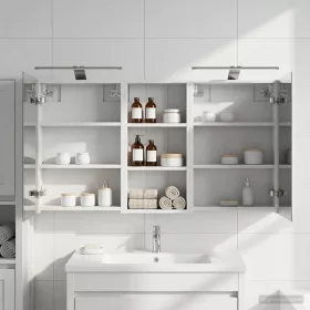    Fürdőszobai Szekrény Szett 3 pcs 110 x 10,5 x 60,5 cm Faanyag