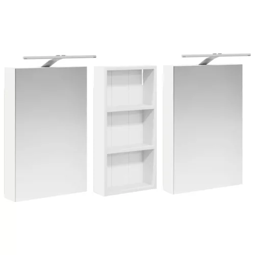  Fürdőszobai Szekrény Szett 3 pcs 110 x 10,5 x 60,5 cm Faanyag