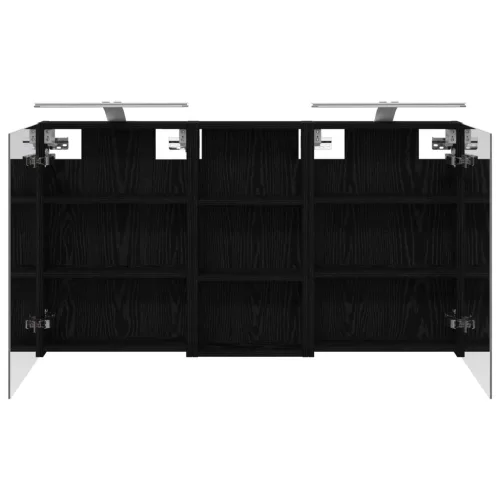  Fürdőszobai Szekrény Szett 3 pcs 110 x 10,5 x 60,5 cm Faanyag