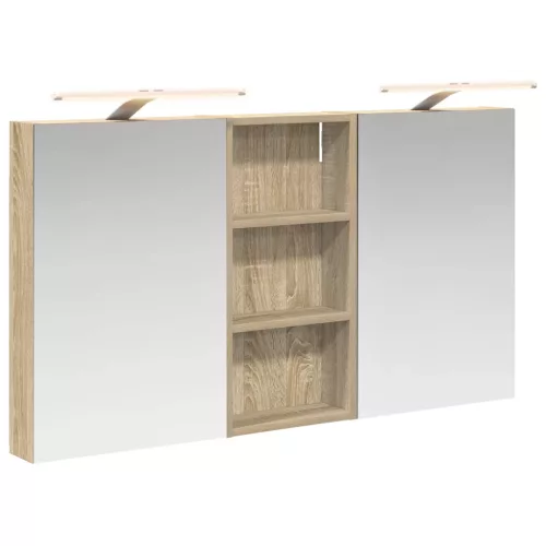  Fürdőszobai Szekrény Szett 3 pcs 110 x 10,5 x 60,5 cm Faanyag