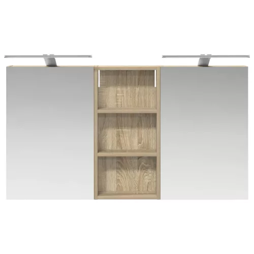  Fürdőszobai Szekrény Szett 3 pcs 110 x 10,5 x 60,5 cm Faanyag