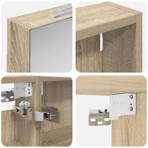  Fürdőszobai Szekrény Szett 3 pcs 110 x 10,5 x 60,5 cm Faanyag