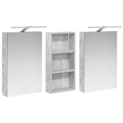  Fürdőszobai Szekrény Szett 3 pcs 110 x 10,5 x 60,5 cm Faanyag