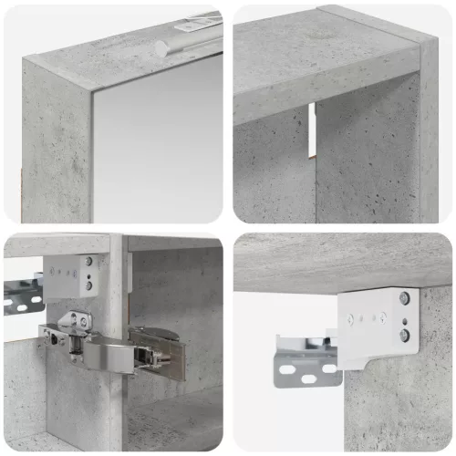  Fürdőszobai Szekrény Szett 3 pcs 110 x 10,5 x 60,5 cm Faanyag