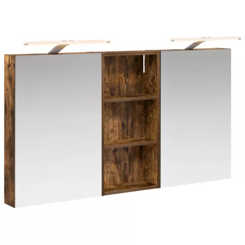  Fürdőszobai Szekrény Szett 3 pcs 110 x 10,5 x 60,5 cm Faanyag