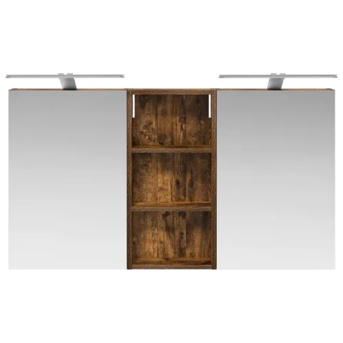  Fürdőszobai Szekrény Szett 3 pcs 110 x 10,5 x 60,5 cm Faanyag