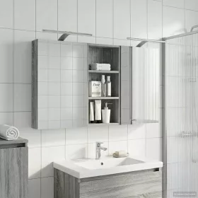    Fürdőszobai Szekrény Szett 3 pcs 110 x 10,5 x 60,5 cm Faanyag