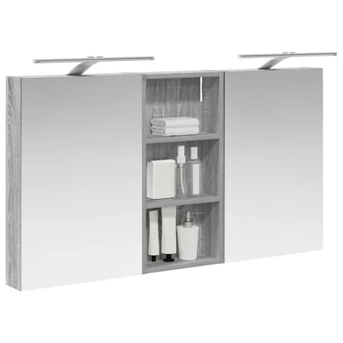  Fürdőszobai Szekrény Szett 3 pcs 110 x 10,5 x 60,5 cm Faanyag