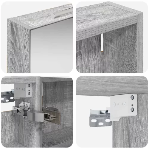  Fürdőszobai Szekrény Szett 3 pcs 110 x 10,5 x 60,5 cm Faanyag