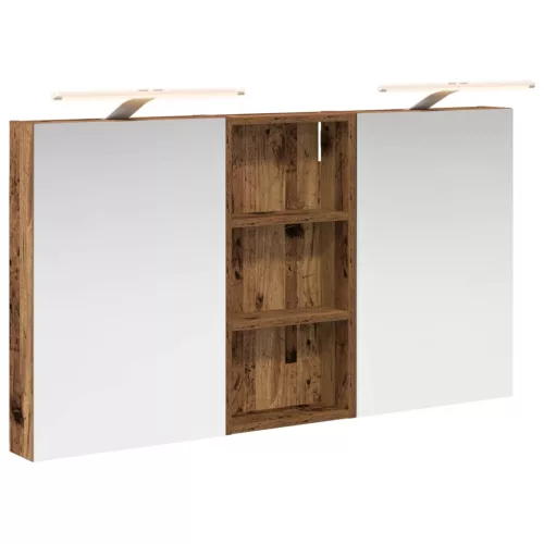  Fürdőszobai Szekrény Szett 3 pcs 110 x 10,5 x 60,5 cm Faanyag