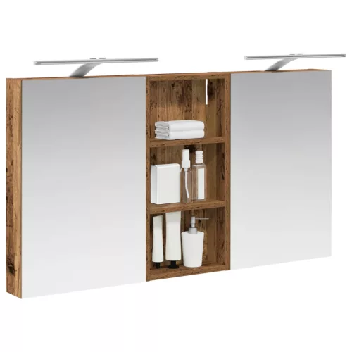  Fürdőszobai Szekrény Szett 3 pcs 110 x 10,5 x 60,5 cm Faanyag