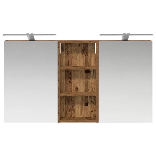  Fürdőszobai Szekrény Szett 3 pcs 110 x 10,5 x 60,5 cm Faanyag