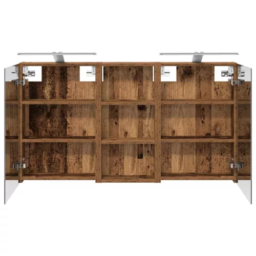  Fürdőszobai Szekrény Szett 3 pcs 110 x 10,5 x 60,5 cm Faanyag