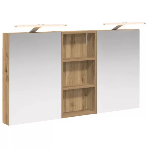  Fürdőszobai Szekrény Szett 3 pcs 110 x 10,5 x 60,5 cm Faanyag