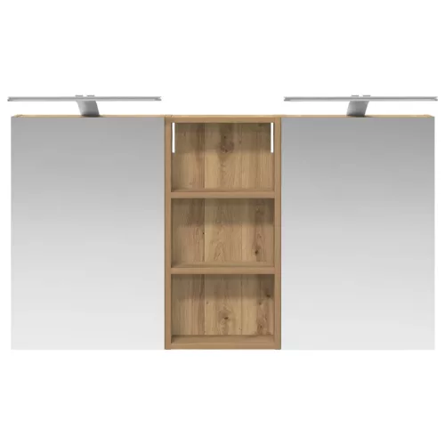  Fürdőszobai Szekrény Szett 3 pcs 110 x 10,5 x 60,5 cm Faanyag