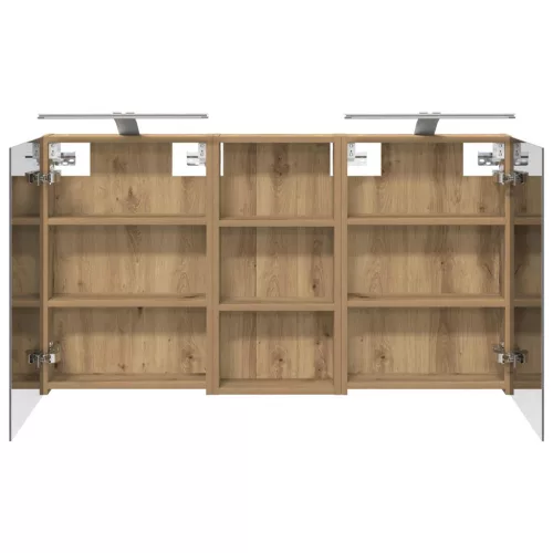  Fürdőszobai Szekrény Szett 3 pcs 110 x 10,5 x 60,5 cm Faanyag