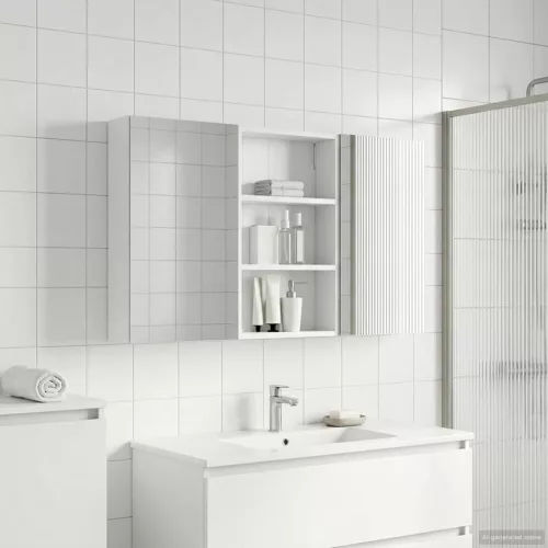  Fürdőszobai Szekrény Szett 3 pcs 120 x 10,5 x 60,5 cm Faanyag