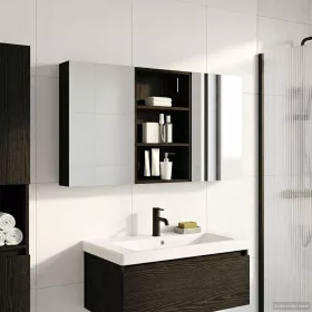    Fürdőszobai Szekrény Szett 3 pcs 120 x 10,5 x 60,5 cm Faanyag